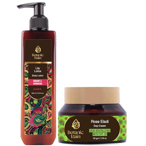 Botanic Rain Body Lotion & Face Moisturizer with SPF - Hydrating, Antioxidant-Rich, Vegan - 8oz