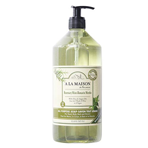 A LA MAISON Liquid Hand Soap - Rosemary Mint, Natural Ingredients, Vegan - 33.8oz