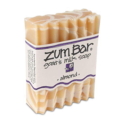 ZUM Almond Soap Bar - Moisturizing Goat's Milk, Antioxidant-Rich, 100% Pure Essential Oils - 3oz