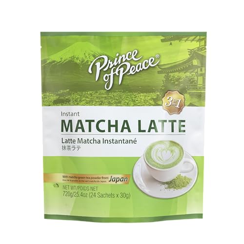 Prince of Peace Matcha Green Tea Powder - Jitter-Free Energy, Vegan - 24 Single-Serve Sachets