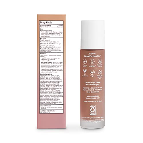 COOLA Organic Rosilliance BB Cream - SPF 30, Rose Extract, Water Resistant - 1.5 Fl Oz