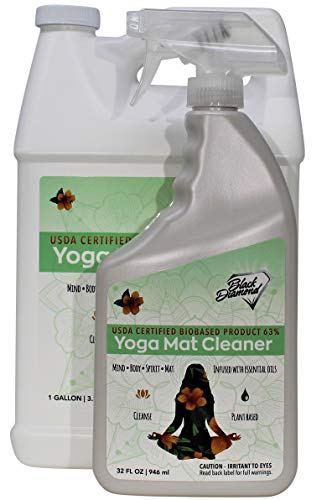 Yoga Mat Cleaner | USDA Certified Biobased, Essential Oils, Safe for All Materials, 1 Quart