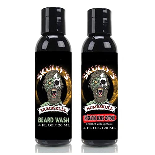 Skully's Beard Oil & Wash - Hydrating Softener, Marine Eucalyptus Mint Scent - 4 fl. oz.