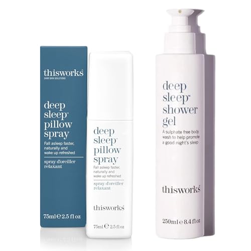 THISWORKS Deep Sleep Bundle - Relaxation Boost, Natural Aromatherapy - Pillow Spray & Shower Gel