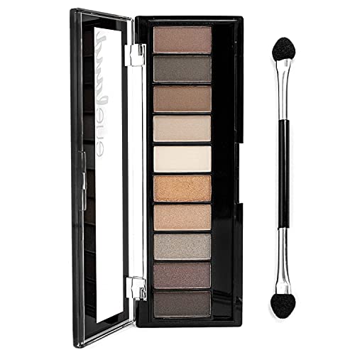 Palladio Eyeshadow Palette - Rich Pigment, Botanical Infusions, 10 Vibrant Shades - Sandbar