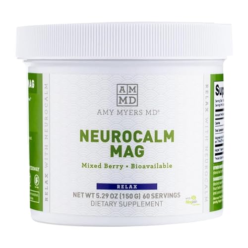 NeuroCalm Magnesium Powder by Dr. Amy Myers - Supports Brain Health & Sleep - 60 Servings