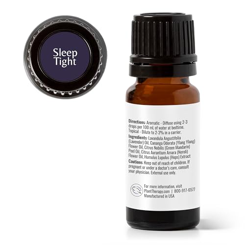 Plant Therapy Sleep Tight Essential Oil Blend - 100% Pure, Soothing Aroma for Relaxation - 10 mL