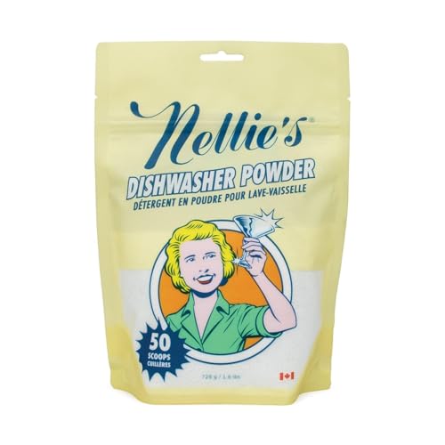 Nellie's Dishwasher Powder Bundle - Grease-Busting, Plant-Based Formula - 50 & 100 Scoops