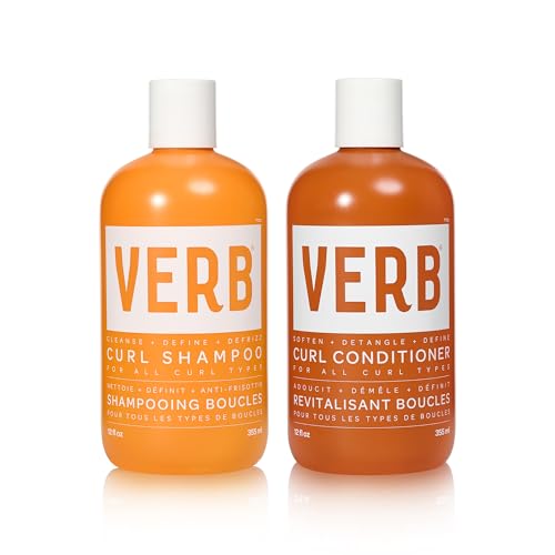 Verb Curl Shampoo & Conditioner Duo - Frizz Control, Define & Hydrate for All Curls - 12 fl oz