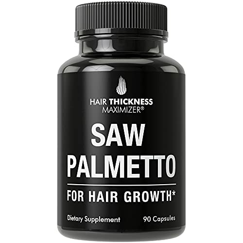 Hair Thickness Maximizer Saw Palmetto Supplement - DHT Blocker for Stronger Hair Growth - 1200mg
