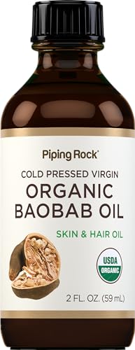 Piping Rock Baobab Oil - Nourishing Face Oil for Healthy Skin & Lustrous Hair - 2 fl oz