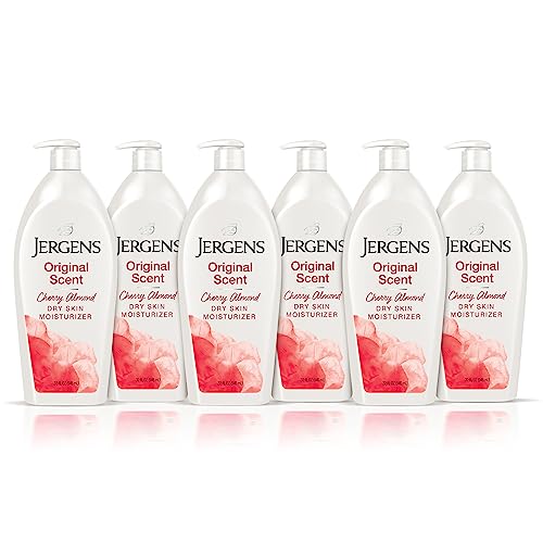 Jergens Body Lotion - Long-Lasting Hydration, Cherry Almond Essence - 32oz, Pack of 6