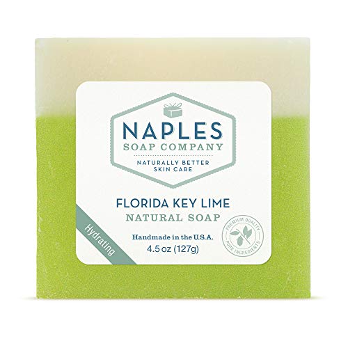 Naples Soap Company Bar Soap - Antioxidant-Rich Moisturizer for Soft Skin - Florida Key Lime, 4.5 oz