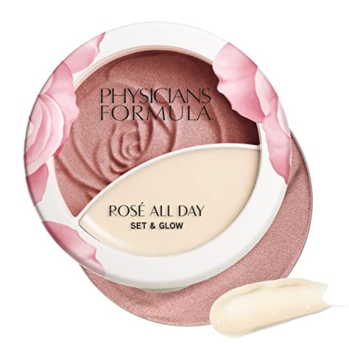 Physicians Formula Highlighter - Brightening Rose, Hypoallergenic, SPF & Blue Light Defense - 0.28oz