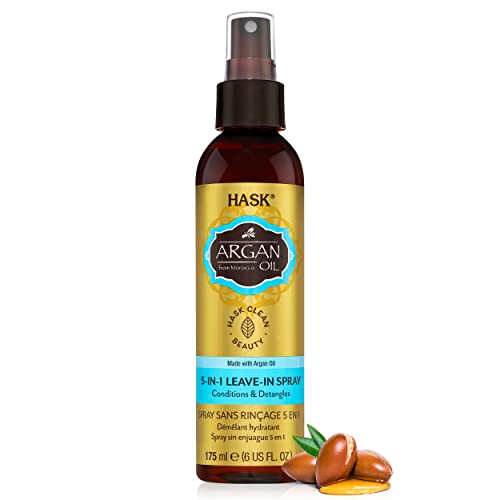 HASK Repairing Argan Oil Leave-In Conditioner - Revives Hair, Frizz Control, Color Safe - 6 Fl Oz