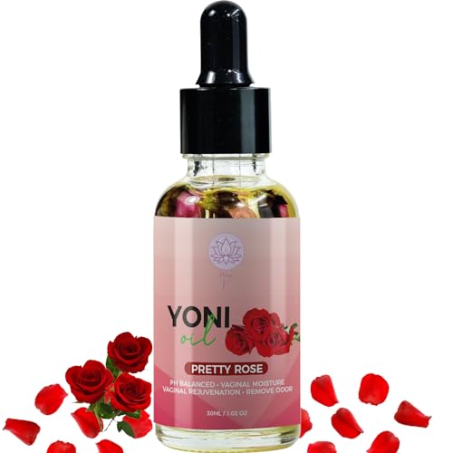 Magic V Yoni Oil - Nourishes & Deodorizes, pH Balance, Organic Rose Scent - 1oz