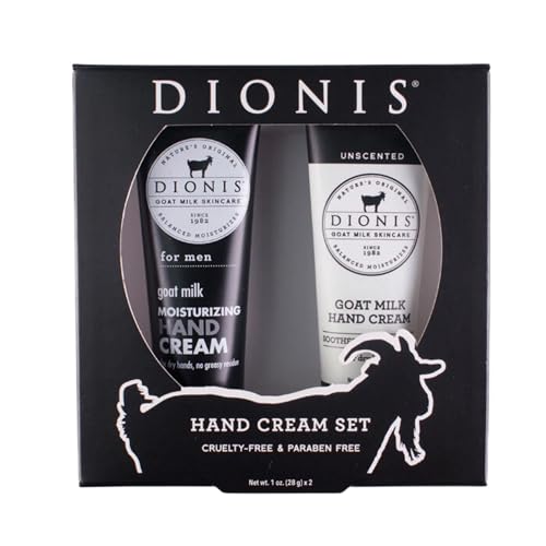 Dionis Goat Milk Men's Grooming Set - Deeply Moisturizes, Fragrance-Free & Scented - 2 x 1oz