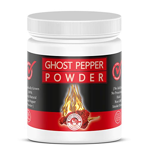 Holy Natural Ghost Pepper Powder - 100% Pure, Smoked Flavor, Non-GMO, 16 oz