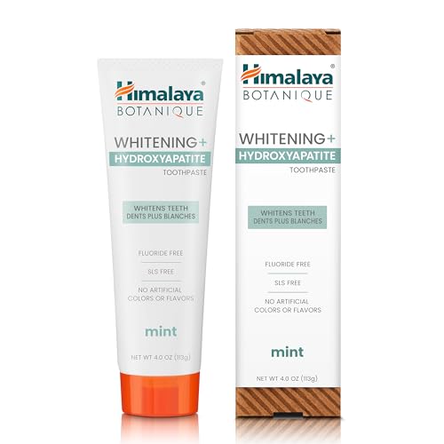 Himalaya Botanique Whitening Toothpaste - Fresh Mint Flavor, Fluoride & SLS Free - 4oz