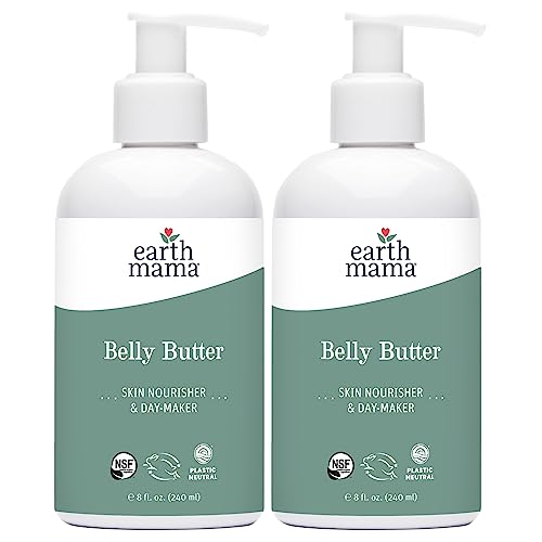 Earth Mama Body Butter - Hydrating Maternity Moisturizer with Aloe, Fragrance-Free - 8 oz (2-Pack)