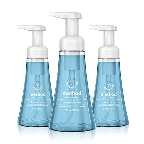 Method Foaming Hand Soap - Softening Plant-Based Cleanser, Sea Minerals Scent - 10oz (Pack of 3)