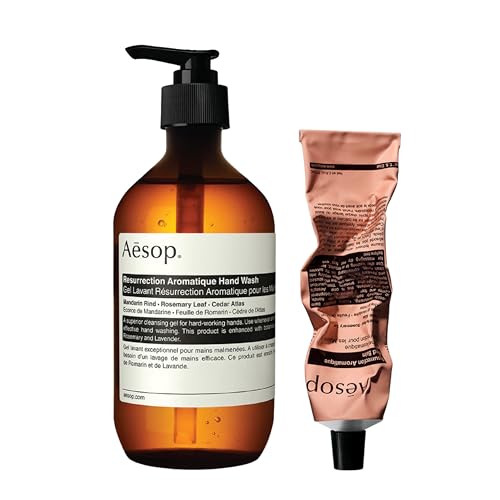 Aesop Bath and Body Set - Nourishing Hand Wash & Balm, Paraben-Free, Vegan - 16.9oz + 1.69oz