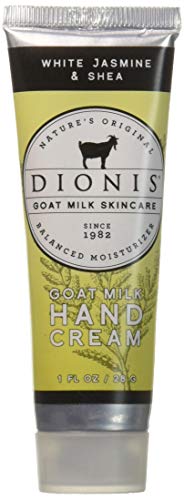 Dionis Goat Milk Hand Cream - Nourishes Skin, White Jasmine & Shea Scent, Paraben-free - 1oz