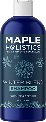 Maple Holistics Shampoo - Deep Cleansing for Hard Water Buildup, Hydrating Mint Oils - 12oz