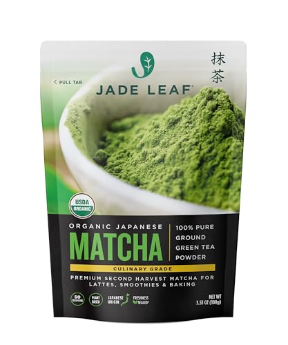 Jade Leaf Matcha Green Tea Powder - Organic Culinary Grade, Rich Flavor, Japanese Origin - 3.53oz