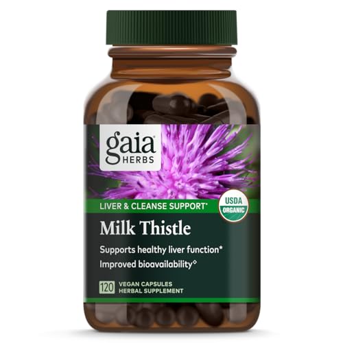 Gaia Herbs Milk Thistle - Supports Healthy Liver Function, Vegan & Purity-Tested - 120 Capsules