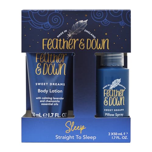 Feather & Down Bath & Body Gift Set - Lavender & Chamomile Relaxation Duo - 50ml Each