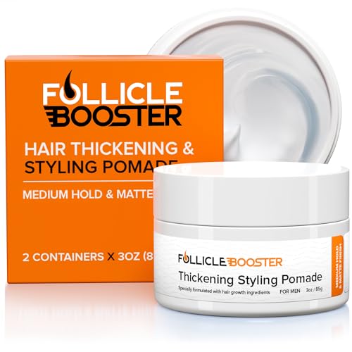 FOLLICLE BOOSTER Hair Growth Pomade - Medium Hold, Natural Ingredients, Water-Based - 1 Pack