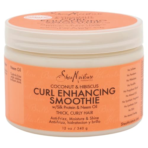 Shea Moisture Coconut Hibiscus Curl Enhancing Smoothie - All-Day Hydration, Shine - 12oz