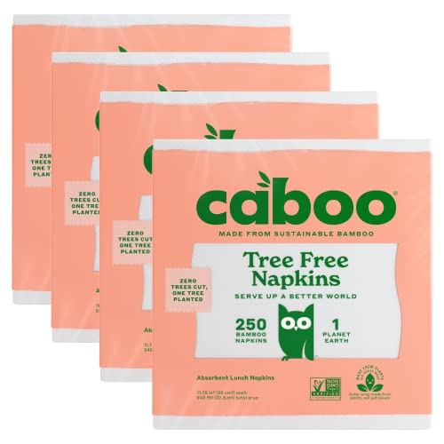 Caboo Tree Free Napkins - Soft, Strong, BPA-Free, 1000 Total Sheets for Eco-Conscious Living