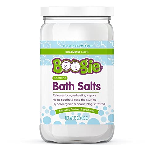 Boogie Kids Bath Salts - Calming Relief with Natural Essential Oils, Eucalyptus - 15oz