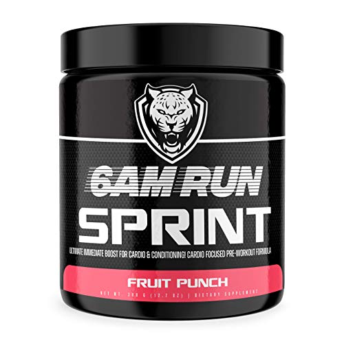 6AM Run Sprint Pre-Workout Powder - Instant Energy, Focus & Endurance - Fruit Punch, 30 Servings