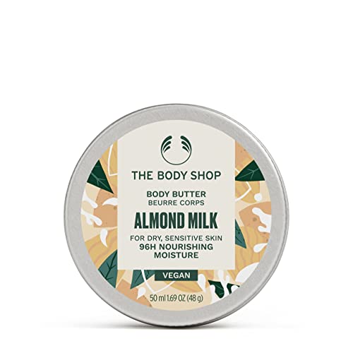 The Body Shop Almond Milk Body Butter - Hydrating for Dry Skin, Vegan - 1.7 oz