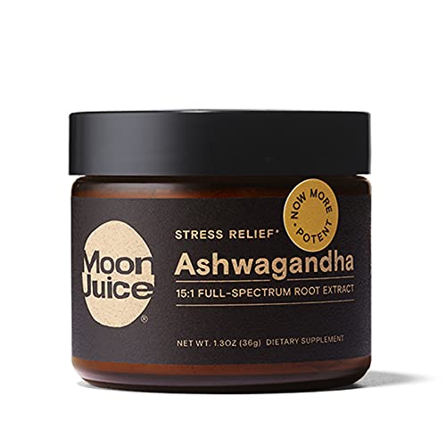 Moon Juice Ashwagandha Herbal Supplement - Natural Stress Relief & Focus Support - 72 Servings