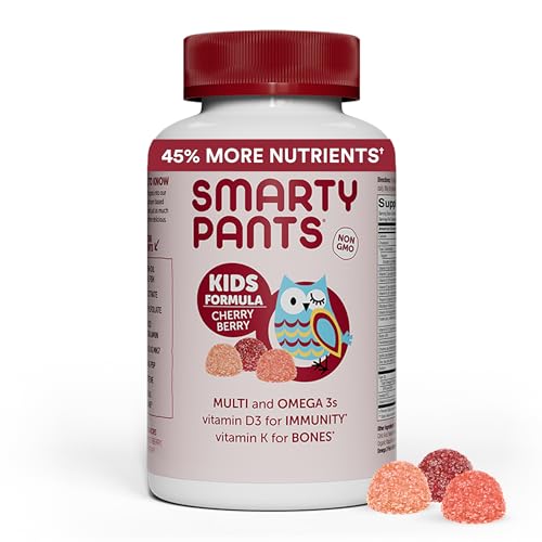 SmartyPants Kids Multivitamin Gummies - Immune Support with Omega-3, 16 Nutrients, 120 Count