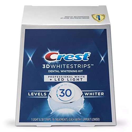 Crest 3D Whitestrips Professional White - Hydrogen Peroxide, LED Light, 19 Treatments