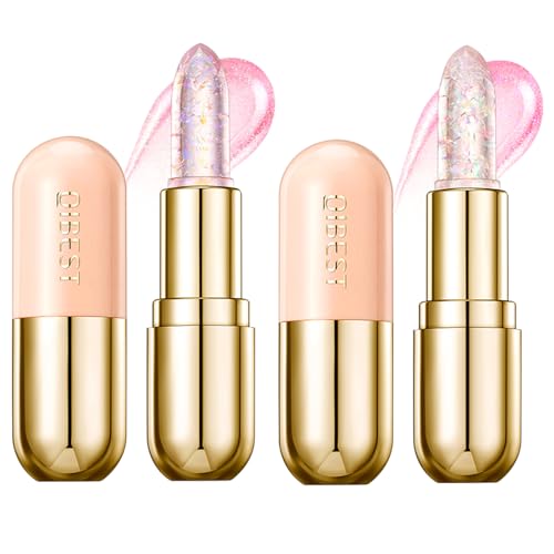 Glimmer Crystal Jelly Lipstick - Color-Changing, Nourishing, Vegan & Cruelty-Free - 2 Pack