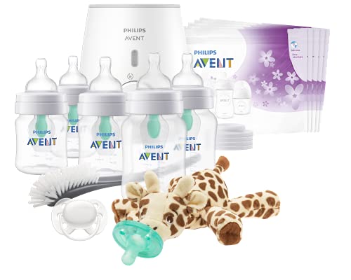 Philips AVENT Baby Gift Set - Anti-Colic Bottles, Sterilizer, Warmer & Pacifiers - White