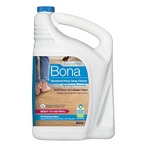 Bona PowerPlus Floor Cleaner - Deep Clean, Safe for Wood Floors, Biodegradable - 128 fl oz