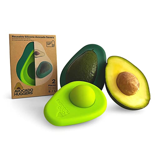 Food Huggers Avocado Savers Set - Reduces Food Waste, BPA Free, Dishwasher Safe - 2pc