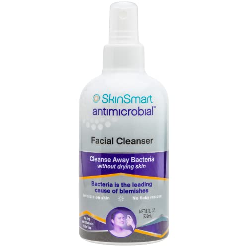 SkinSmart Facial Cleanser - Targets Acne-Causing Bacteria, Safe for Sensitive Skin - 8 oz Spray