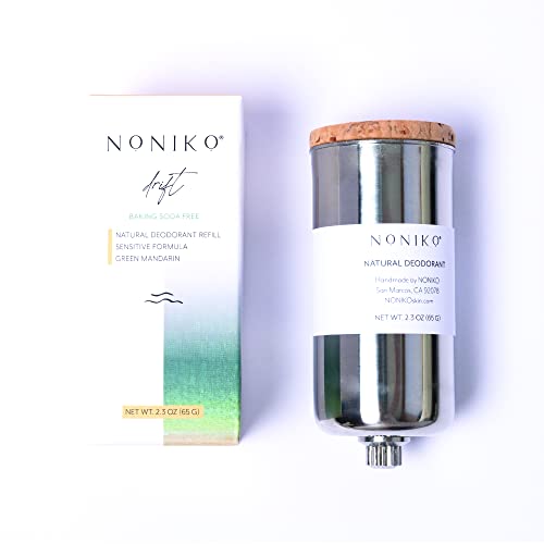 NONIKO Essential Oil Deodorant Refill - Aluminum Free, Natural Ingredients, Green Mandarin - 1oz