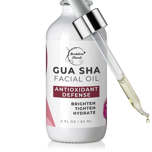 Brookethorne Naturals Gua Sha Face Oil - Brightening & Hydrating with Goji & Acai - 1oz