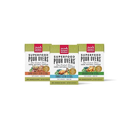 The Honest Kitchen Dog Food Toppers - Nutritious Stews, Human Grade Ingredients - 3 Pack 5.5oz