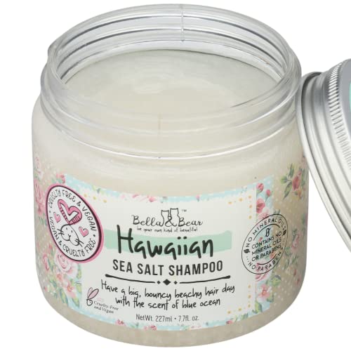 Bella & Bear Hawaiian Sea Salt Shampoo - Exfoliating, Volumizing, Ocean Scent - 6.7oz