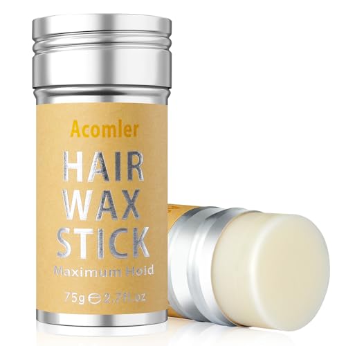 Acomler Hair Wax Stick - Non-Greasy Flyaway Control with Natural Ingredients - 1 Pack